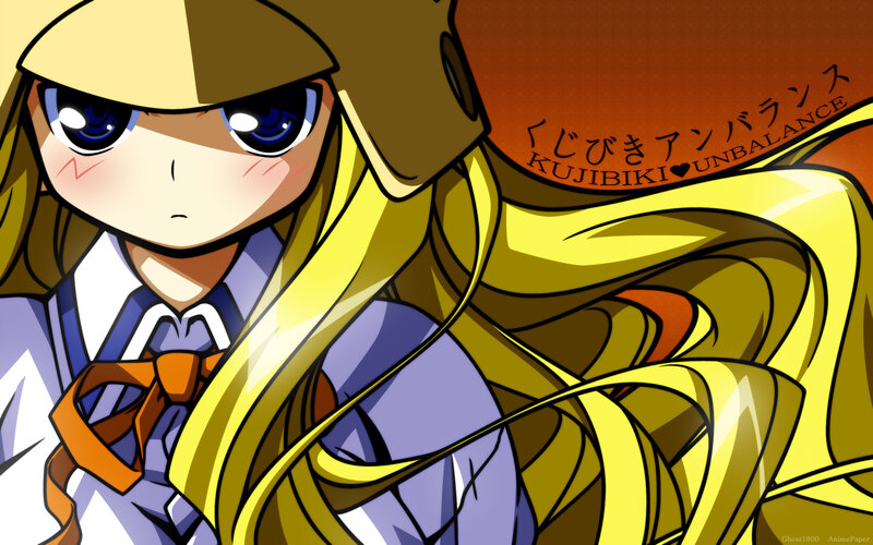 Anime Girl with Yellow Hair — Dramatic, School Uniform