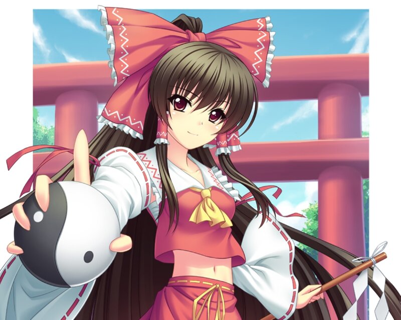Anime Girl with Yin-yang Ball
