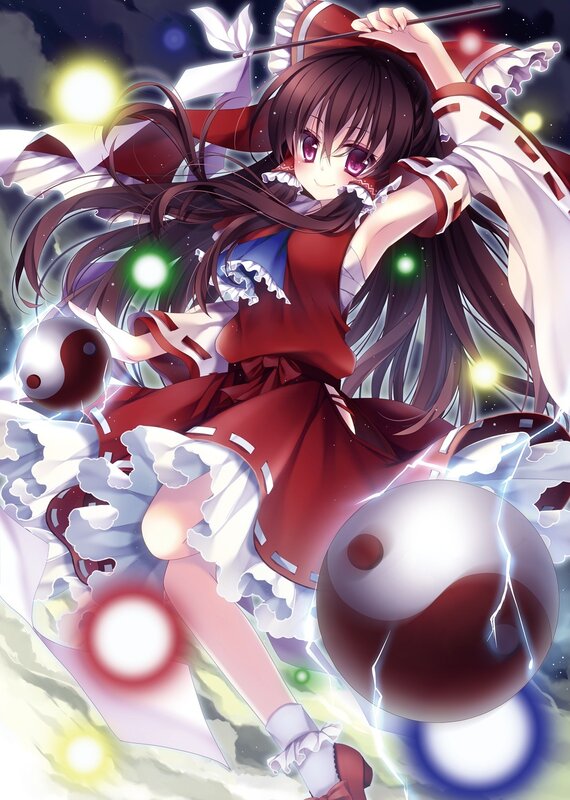 anime girl with yin-yang orbs