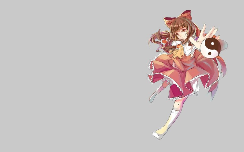 anime girl with yin-yang symbol