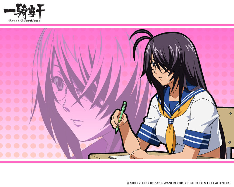 anime girl writing at desk