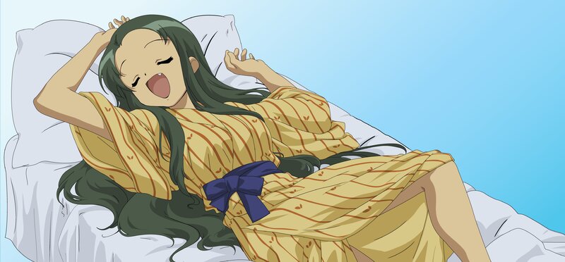 Anime Girl Yawning