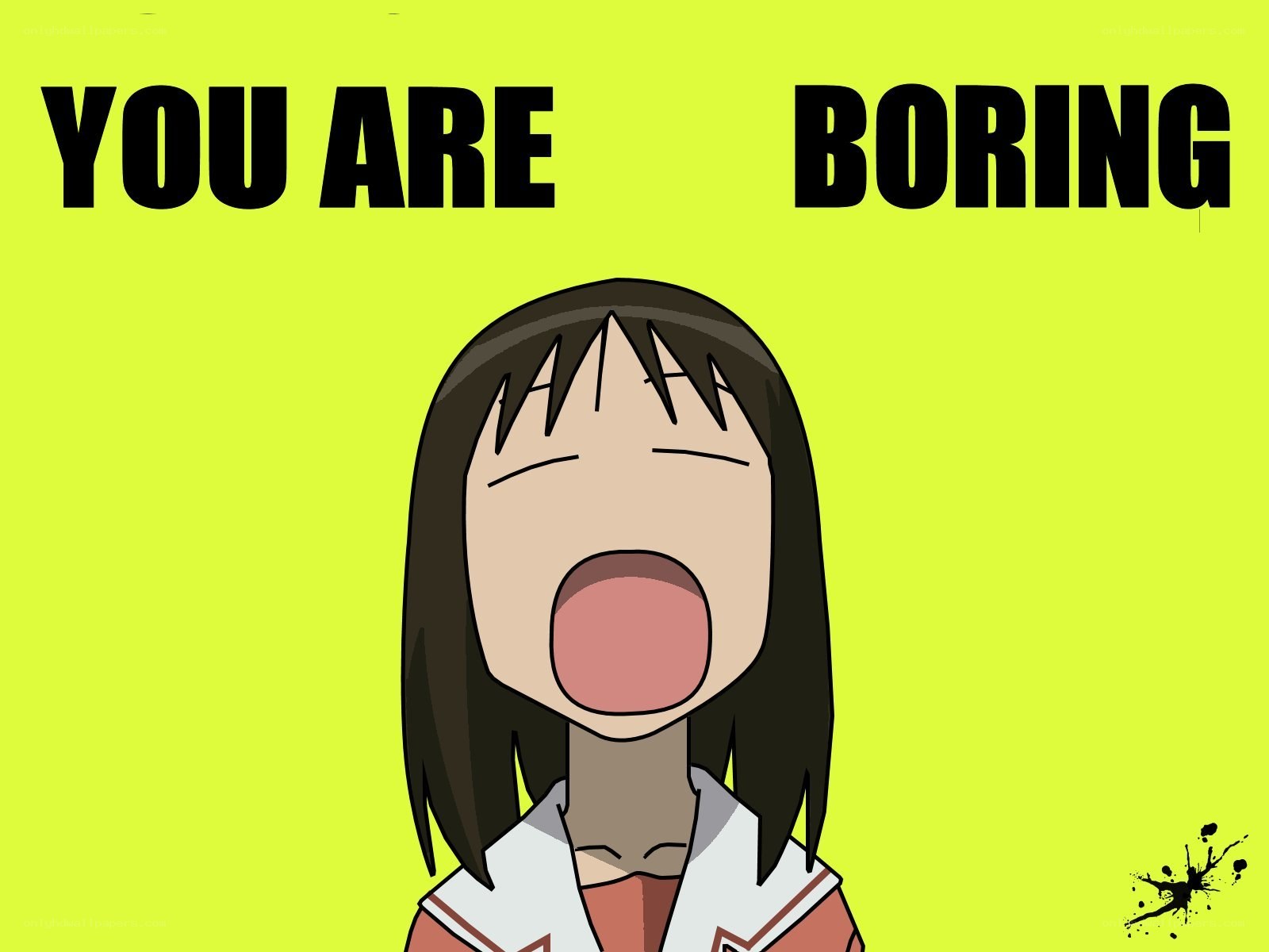 anime girl yelling boring