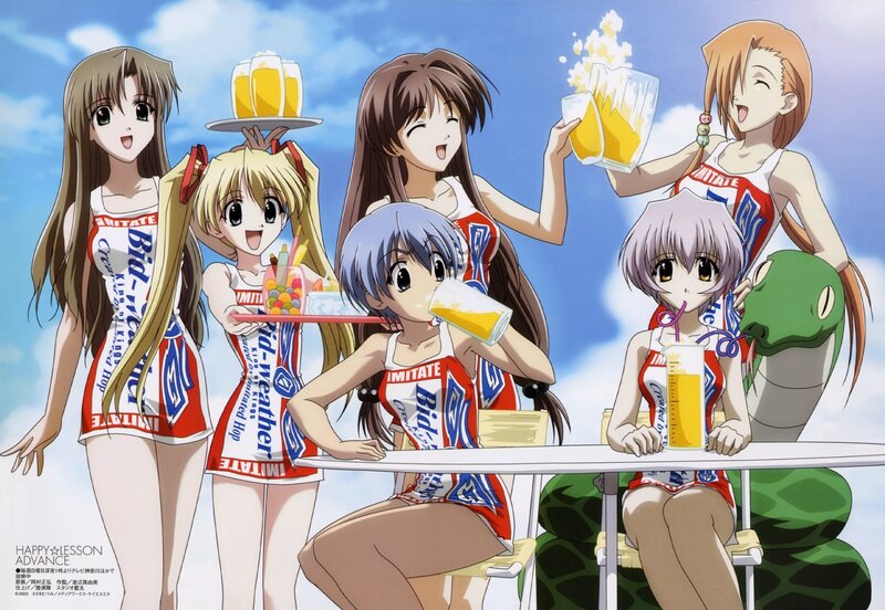 Anime girls at a beer festival