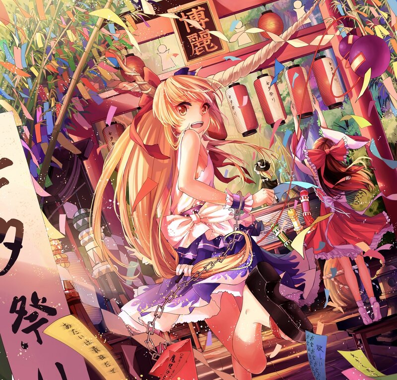 Anime girls at a festival