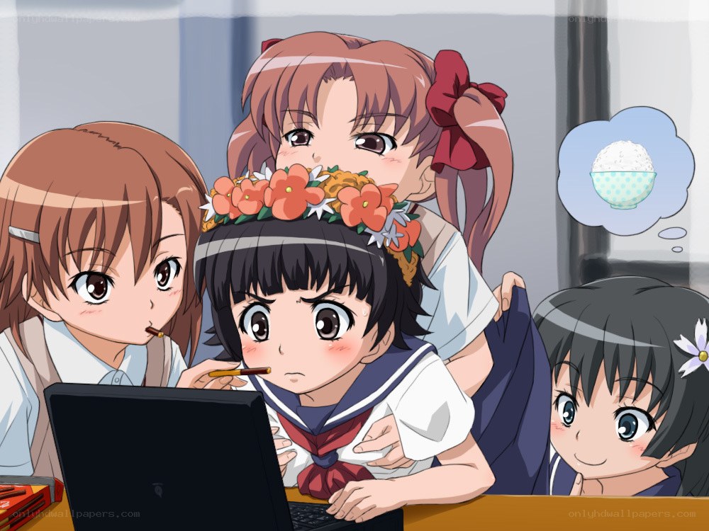 anime girls at a laptop