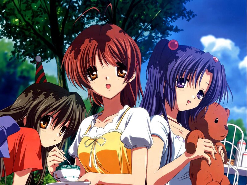 anime girls at a picnic