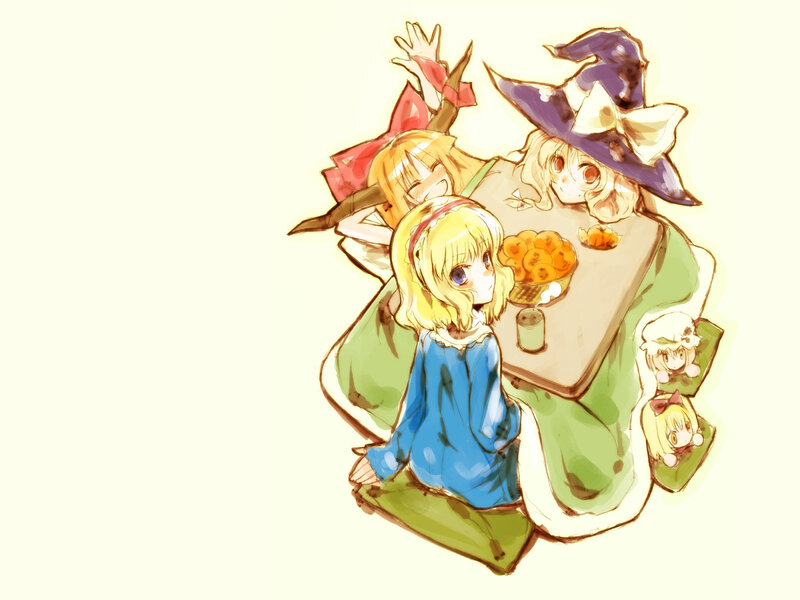 anime girls at a tea party