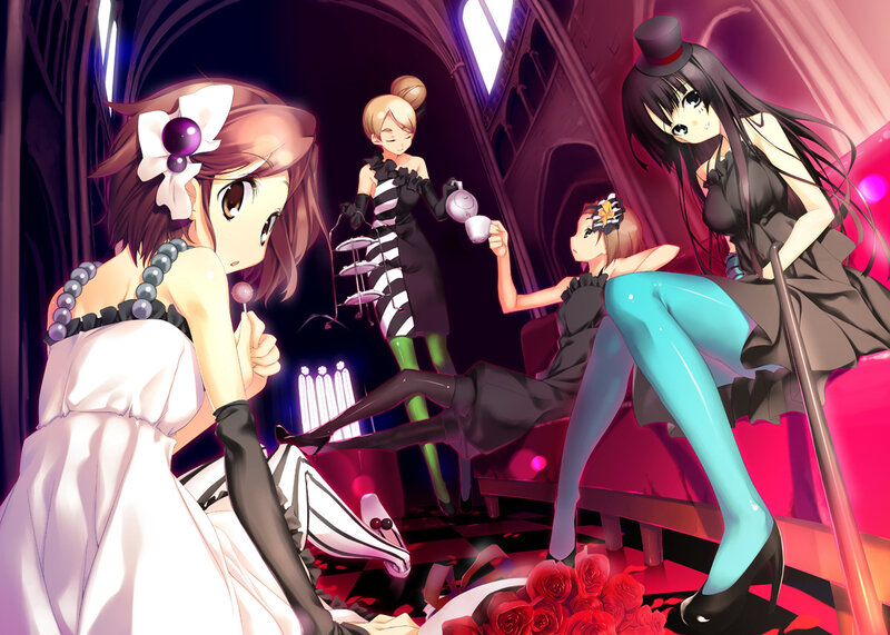 anime girls at a tea party