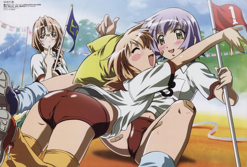 Anime girls at a track meet