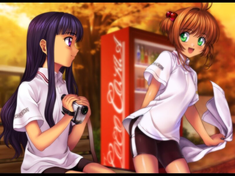 Anime girls at a vending machine
