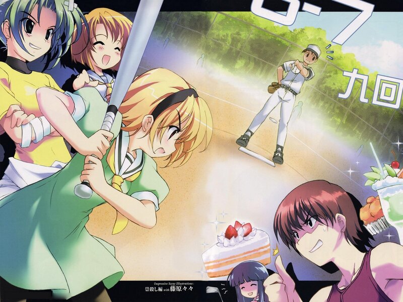 Anime Girls at Baseball Game