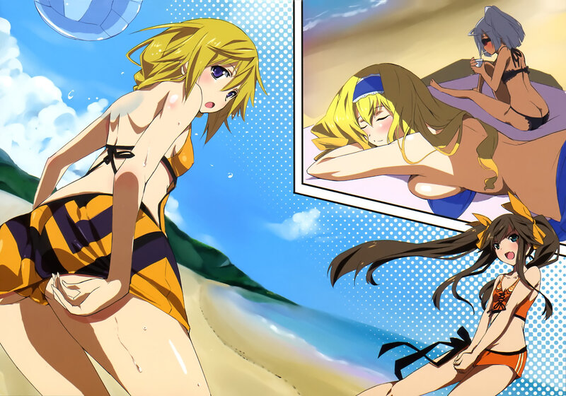 Anime Girls at Beach — Blue, Relaxed, Afternoon, Manga