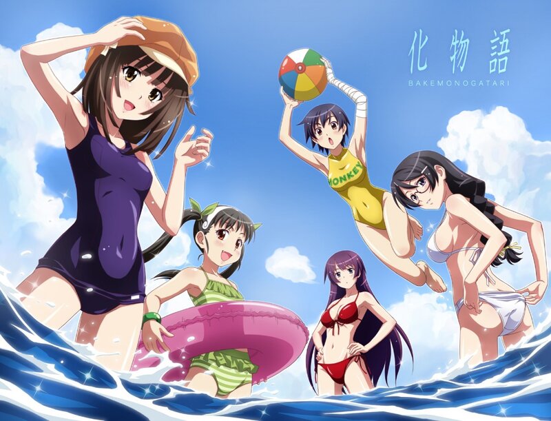 Anime Girls at Beach — Blue