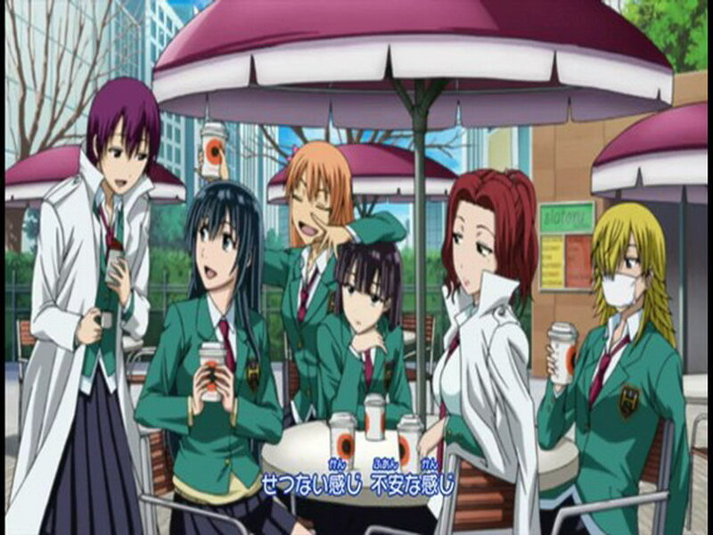 Anime Girls at Cafe — Green