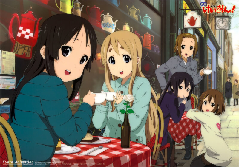 Anime Girls at Cafe