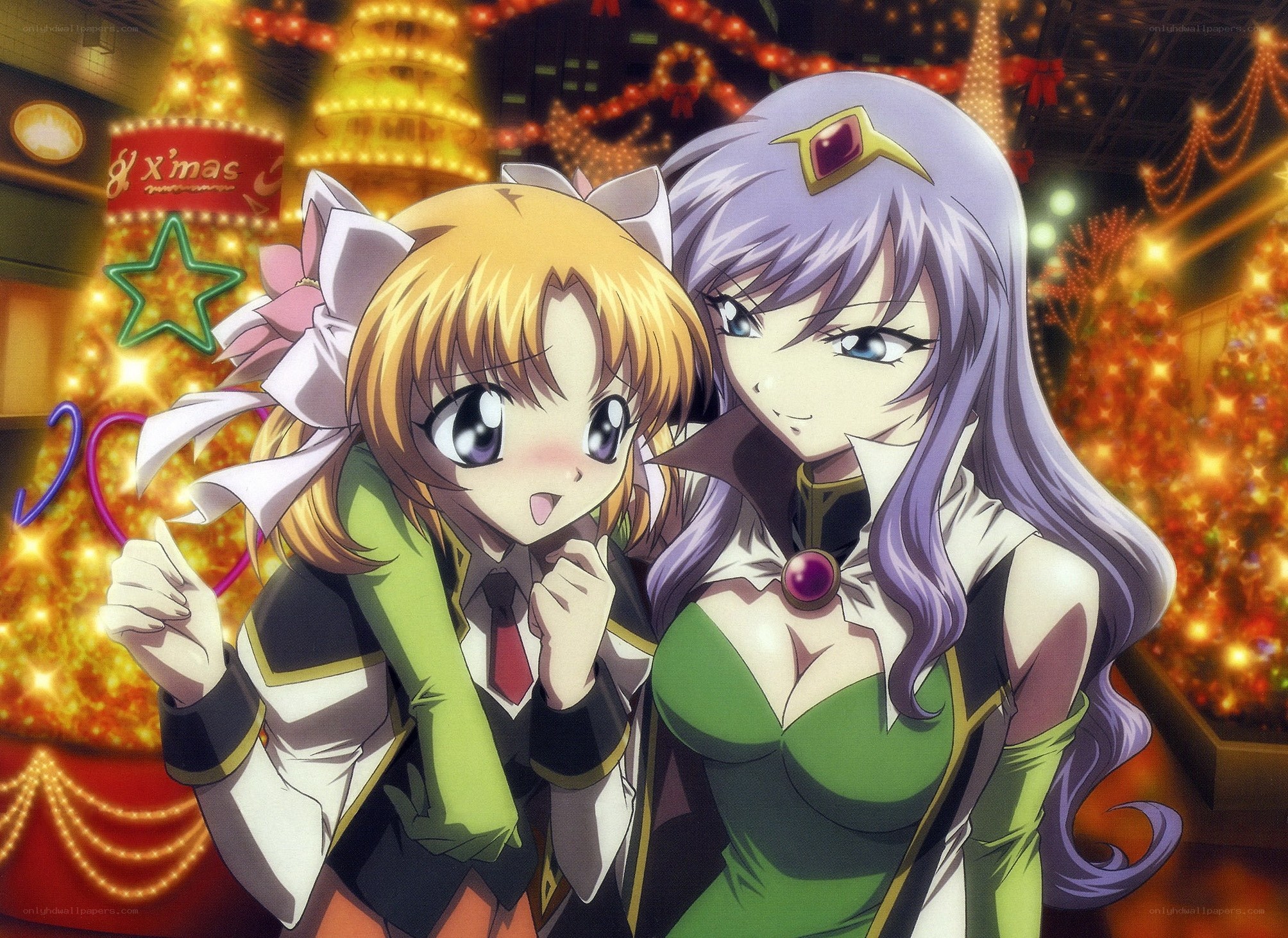 Anime girls at Christmas event