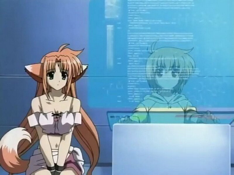 Anime girls at computer