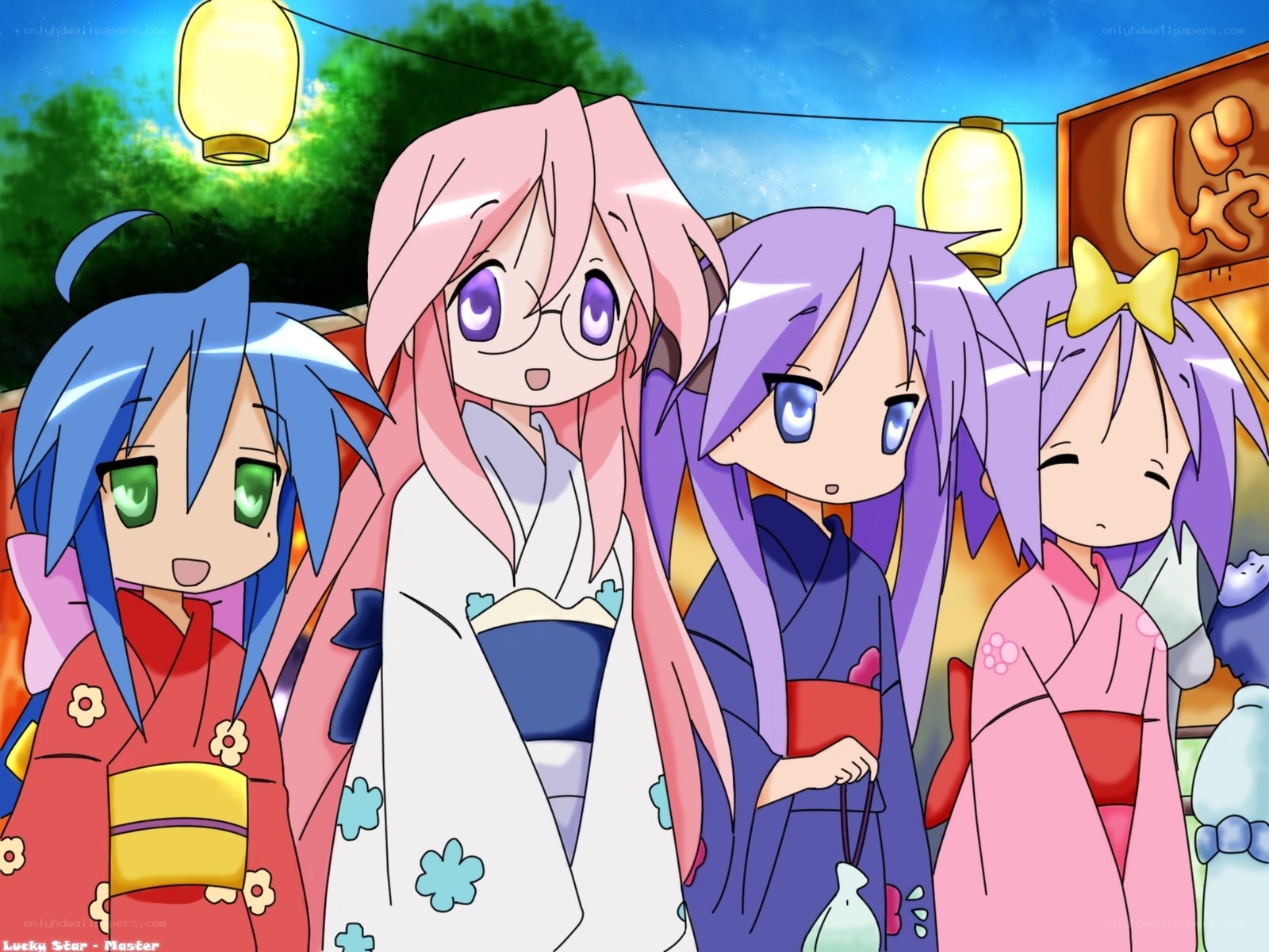 anime girls at festival