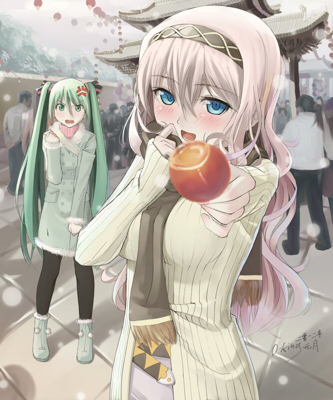 Anime girls at festival