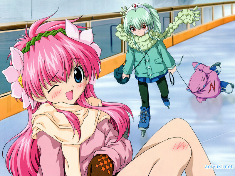 Anime girls at ice rink