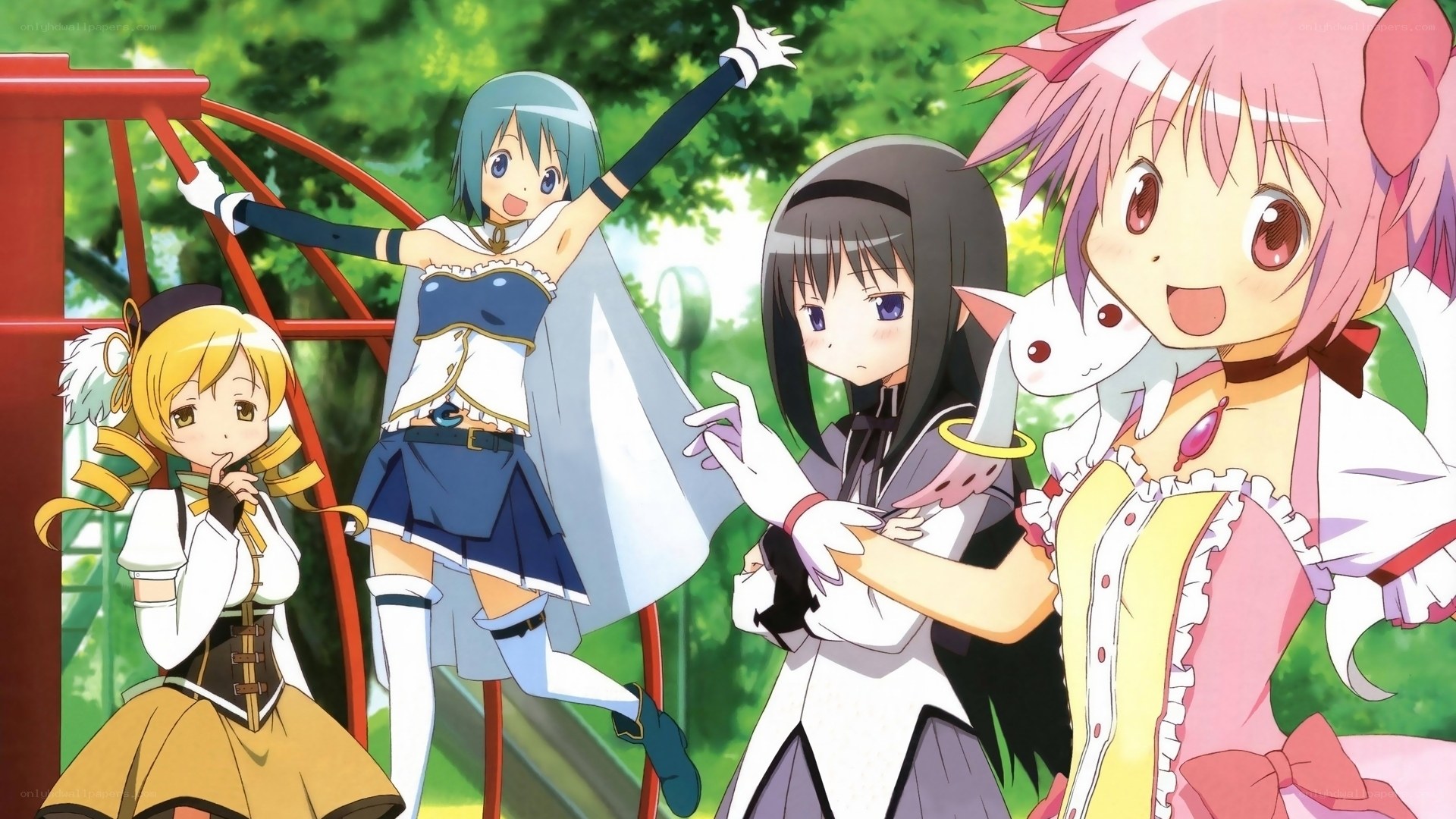 anime girls at playground