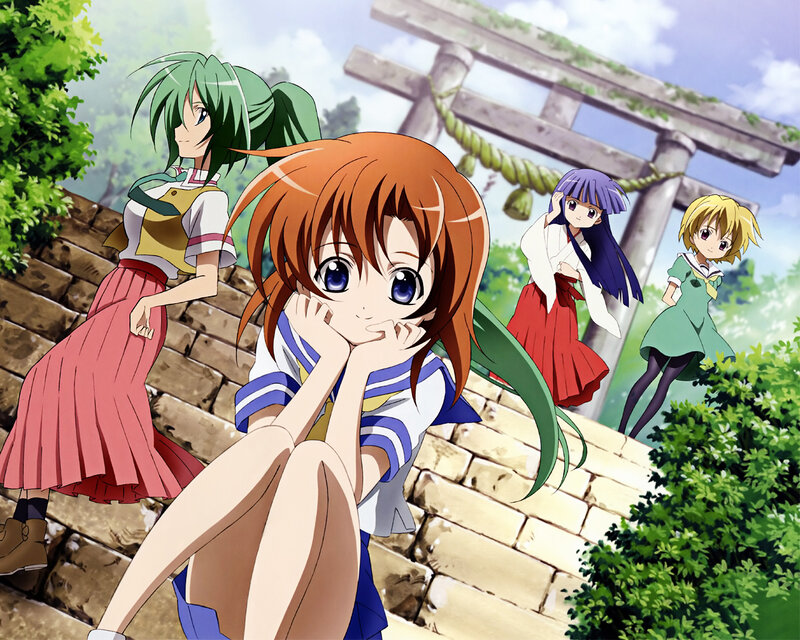 Anime Girls at Shrine — Orange