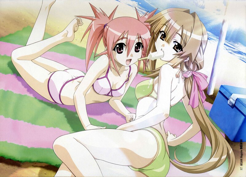 Anime girls at the beach