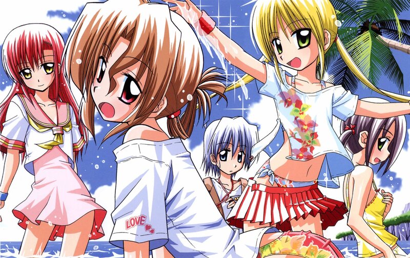 anime girls at the beach