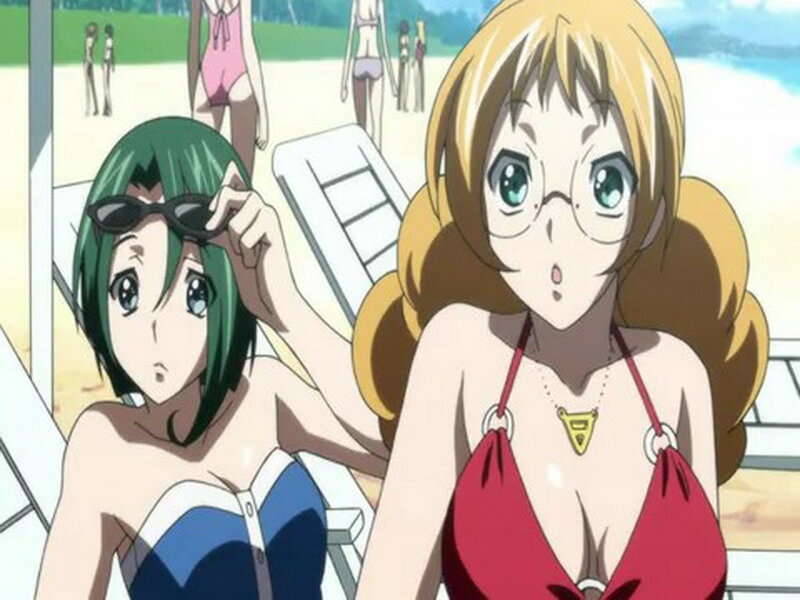 anime girls at the beach