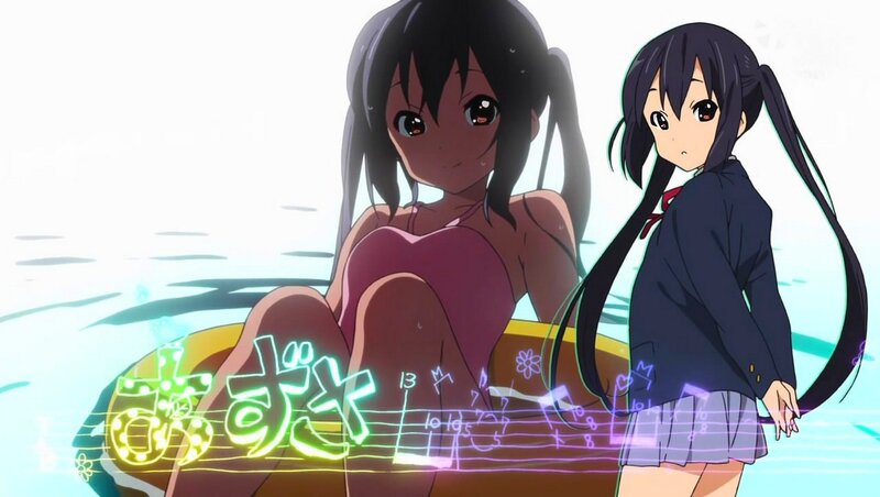 Anime girls at the beach