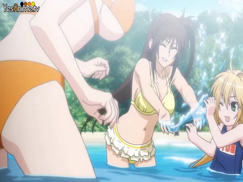 anime girls at the beach