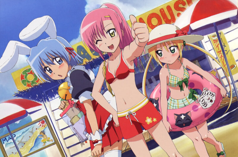 anime girls at the beach