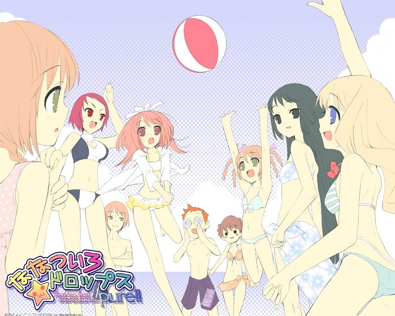 Anime girls at the beach
