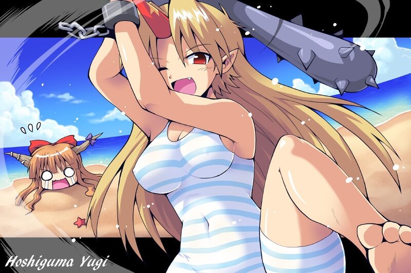 Anime girls at the beach