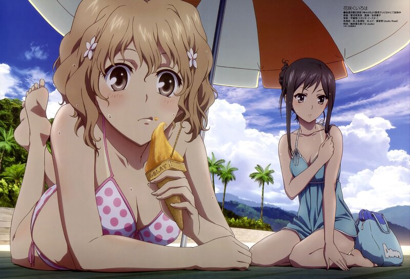 Anime girls at the beach