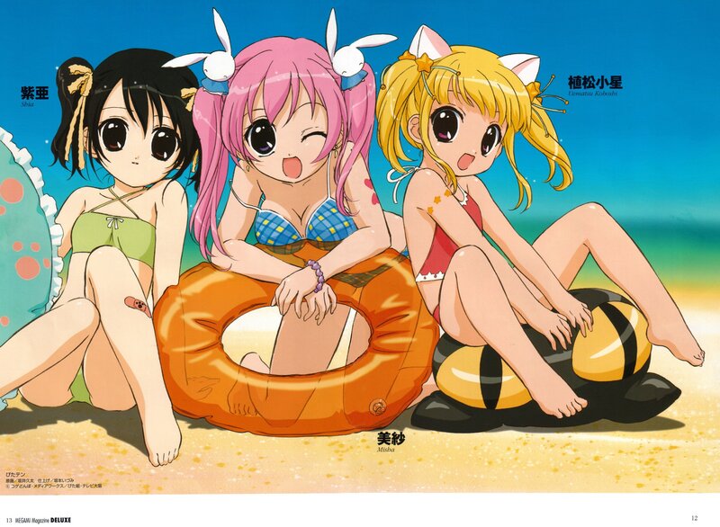 Anime girls at the beach