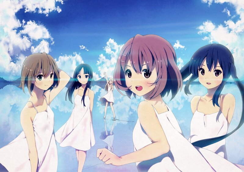 Anime girls at the beach