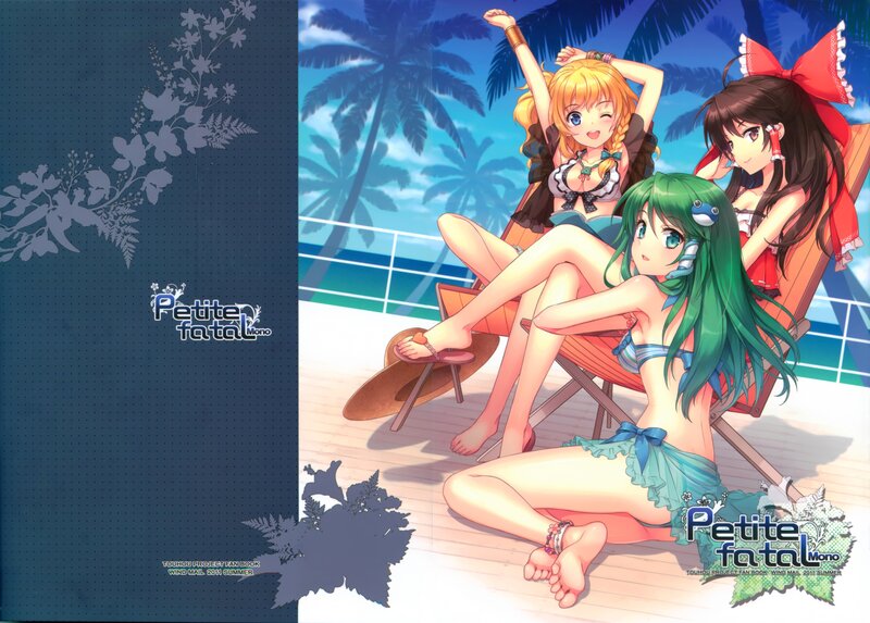 anime girls at the beach