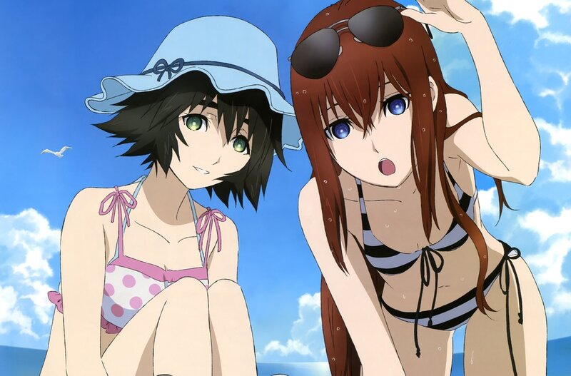 Anime girls at the beach