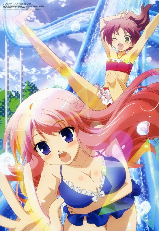 Anime girls at water park