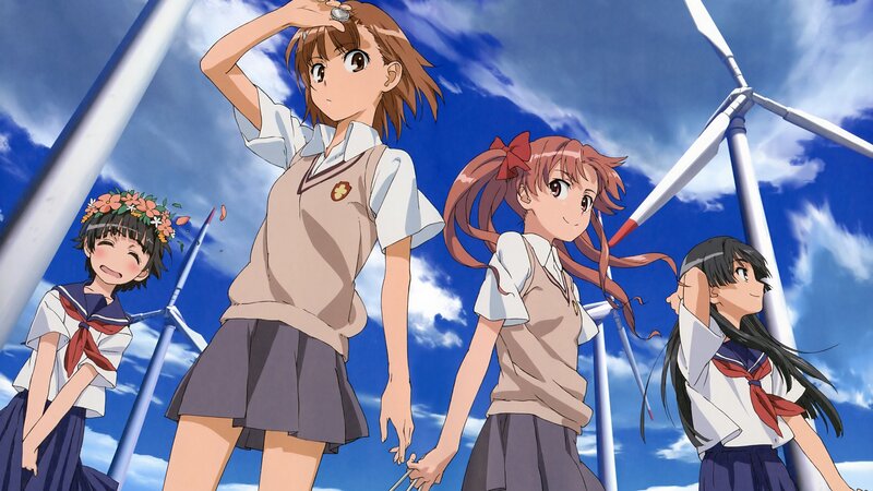 Anime girls at wind farm