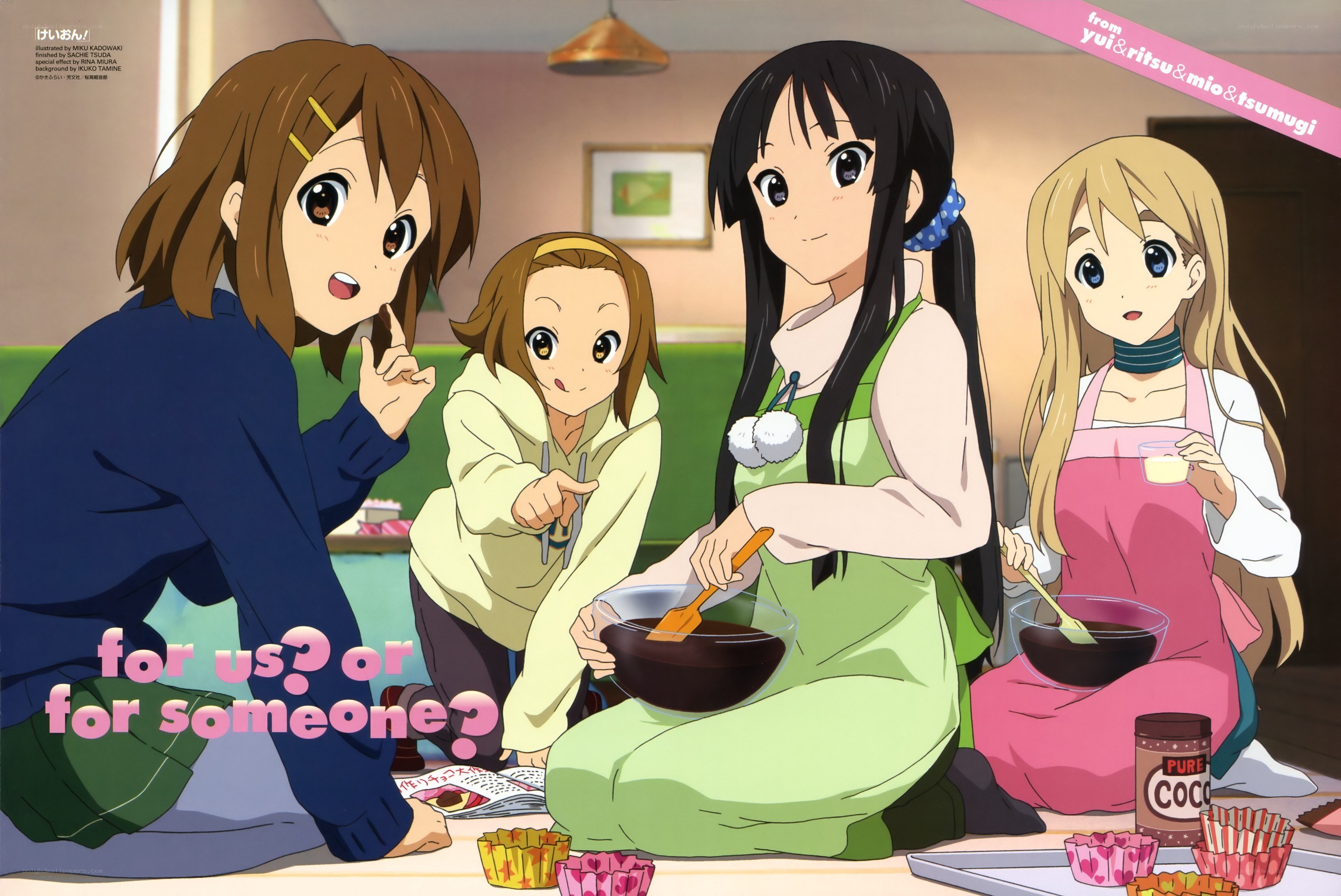 anime girls baking together
