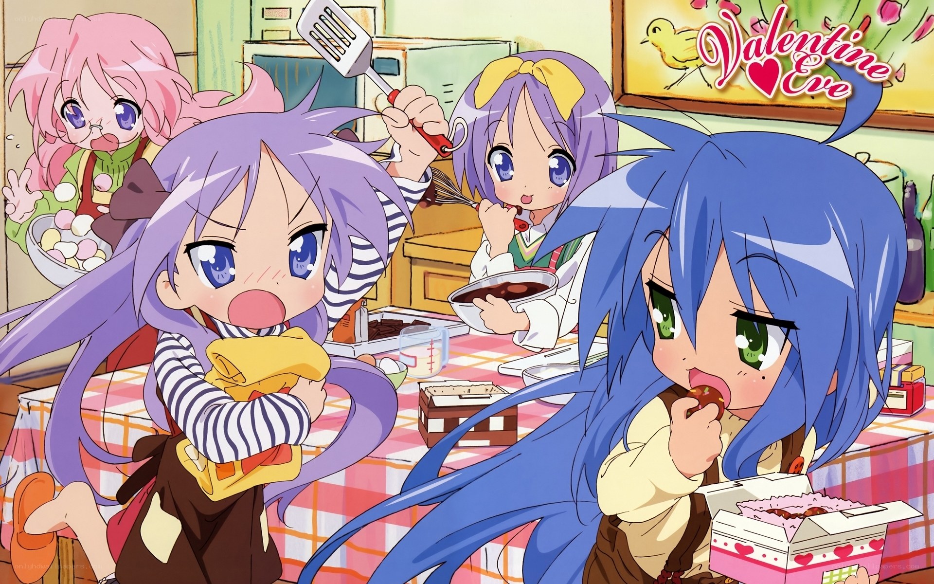anime girls baking together
