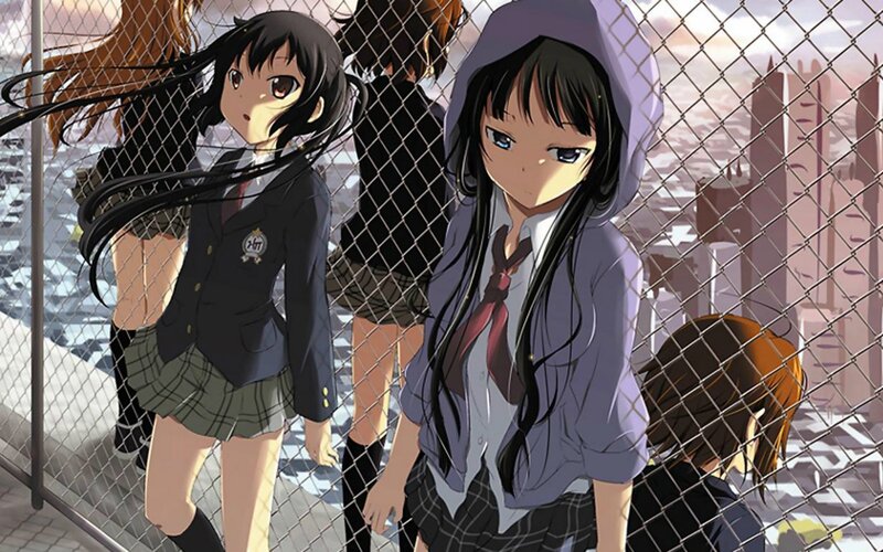 Anime Girls Behind Fence