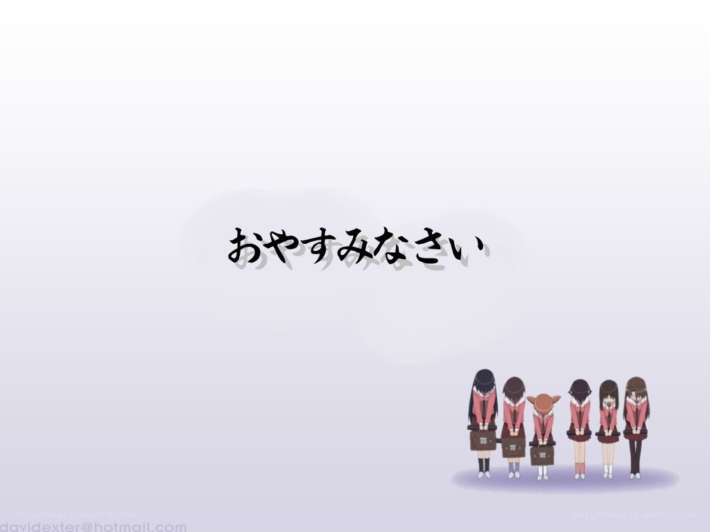 anime girls bowing