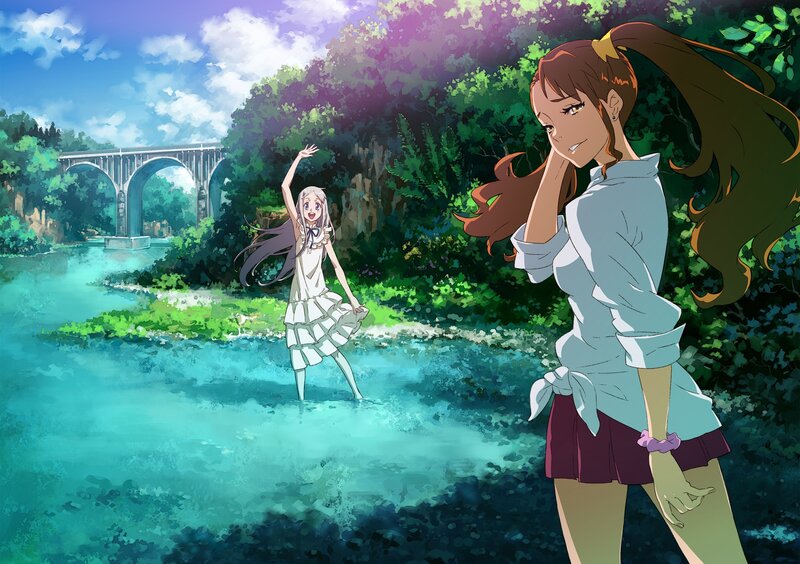Anime girls by a river