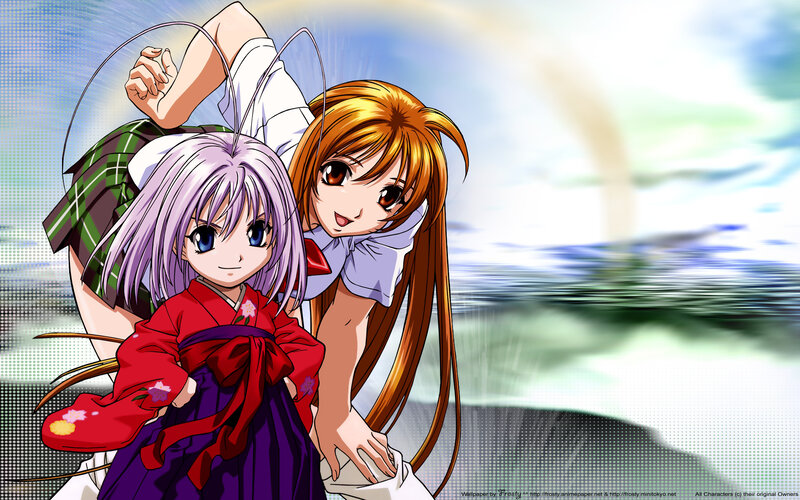Anime girls by the sea