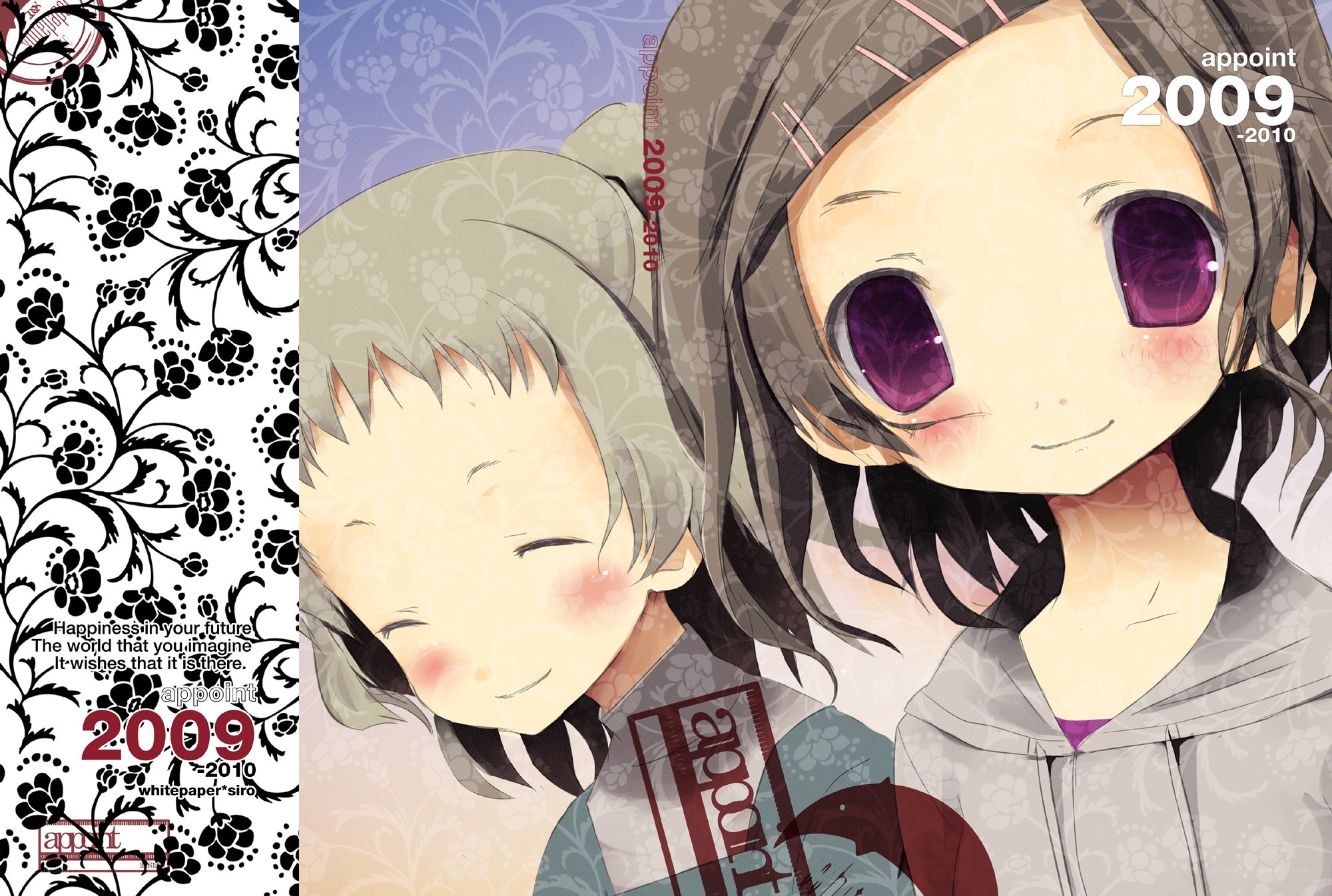 Anime girls calendar art
