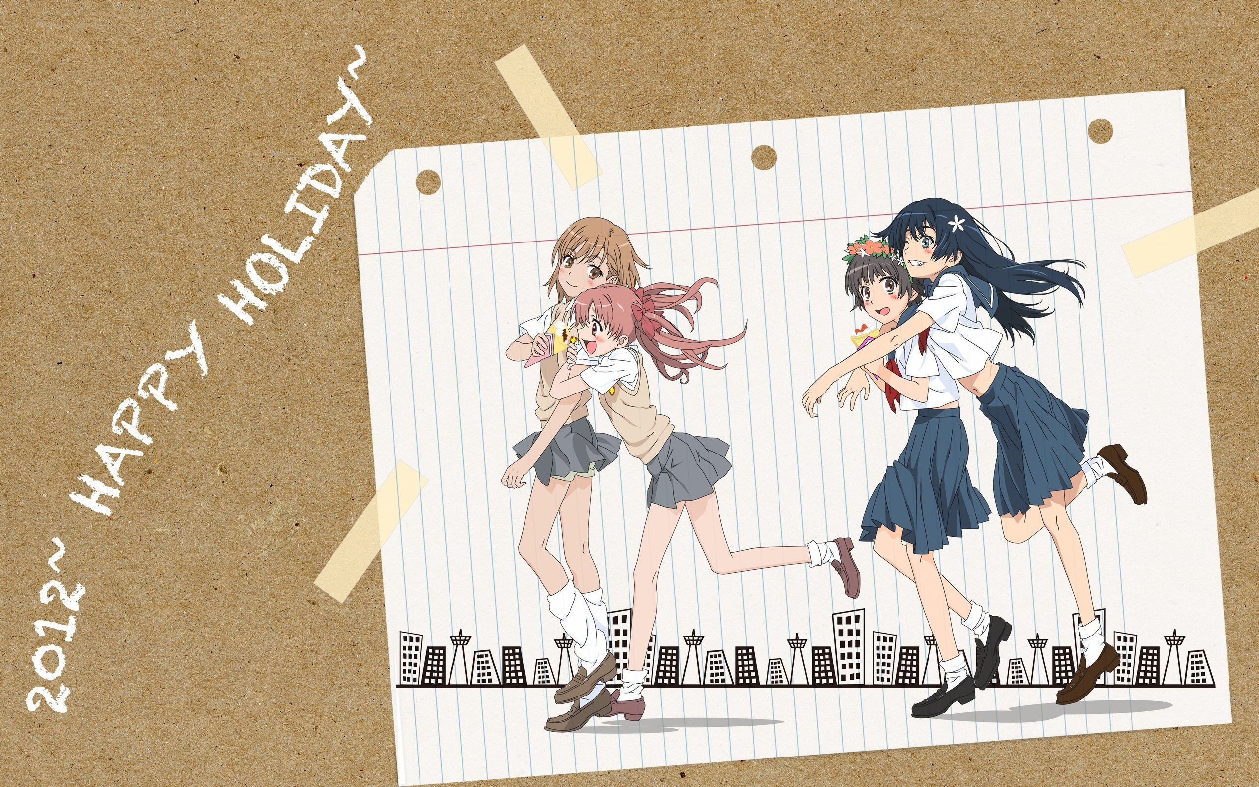 anime girls celebrating